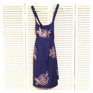 Royal blue dress with silver beading size 4